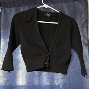 Black cropped cardigan